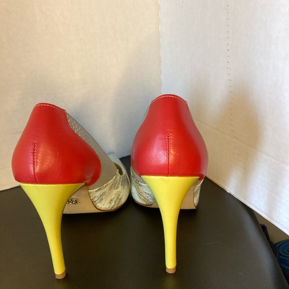 Rock N Republic Heels Faux Snakeskin Multicolor 7.5 Sexy - Picture 2 of 8